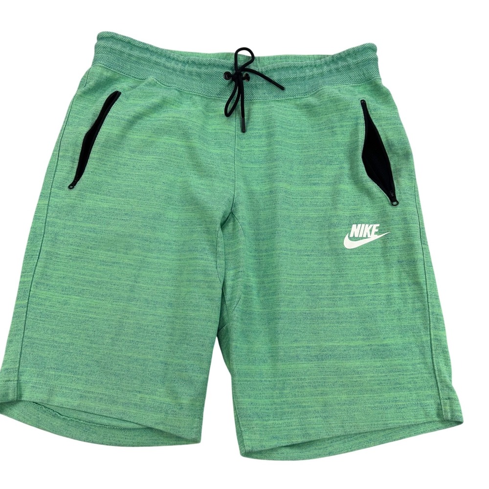 Nike Sportswear Advance 15 Knit Shorts Mens XL Green Zip Pockets 837014-351